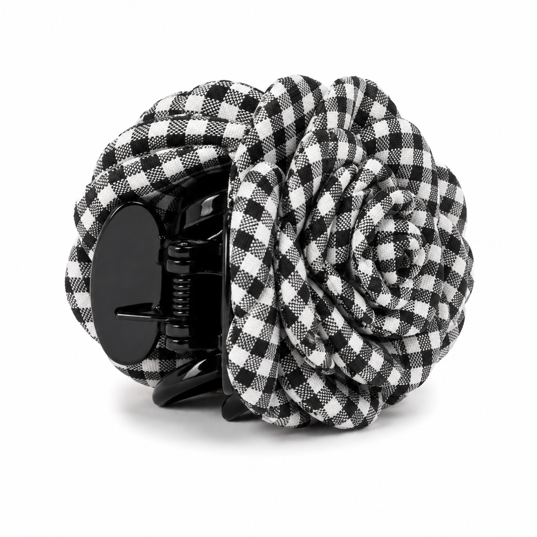 PINZA FLOR VICHY NEGRO
