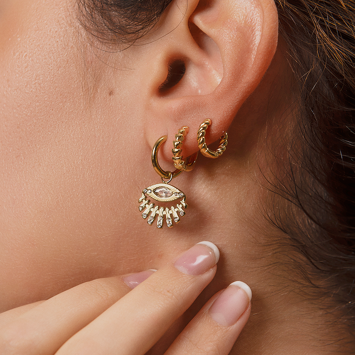 Pendientes Curly Gold